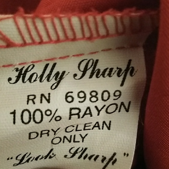 Vintage Holly Sharp  80's Ruffled Red Dress - Picture 5 of 7